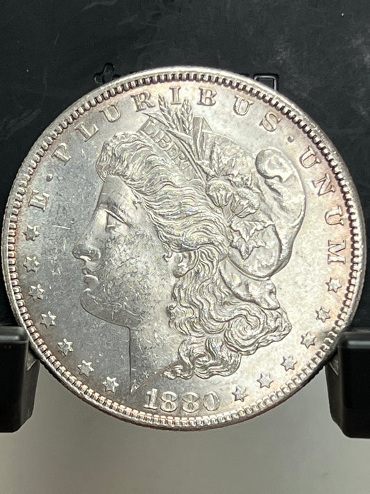 1880-S Morgan Silver Dollar Gem Brilliant Uncirculated Deep Mirror Proof-Like Mint State Cartwheel Luster