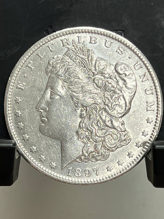 1897-S Morgan Silver Dollar Choice About Uncirculated Mirror Proof-Like Cartwheel Luster