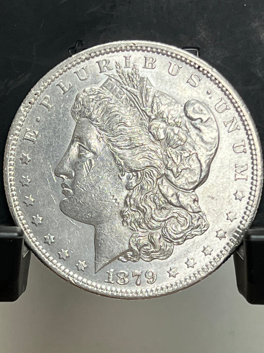 1879-S Morgan Silver Dollar About Uncirculated Proof-Like Cartwheel Luster