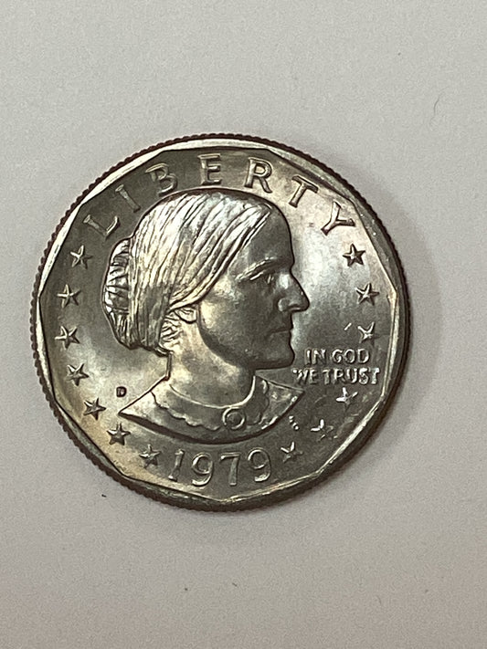 1979-D Susan B Anthony Dollar Gem Brilliant Uncirculated Mirror Proof-Like Cartwheel Luster