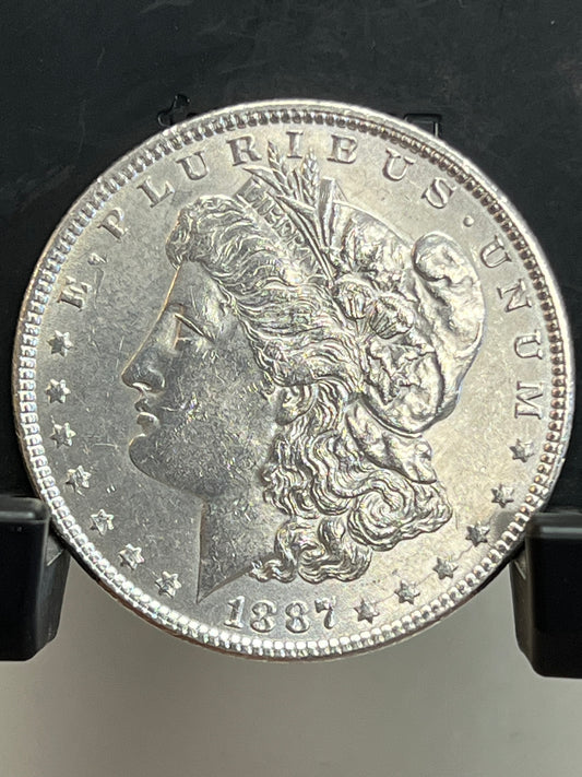 1887-P Morgan Silver Dollar Choice About Uncirculated